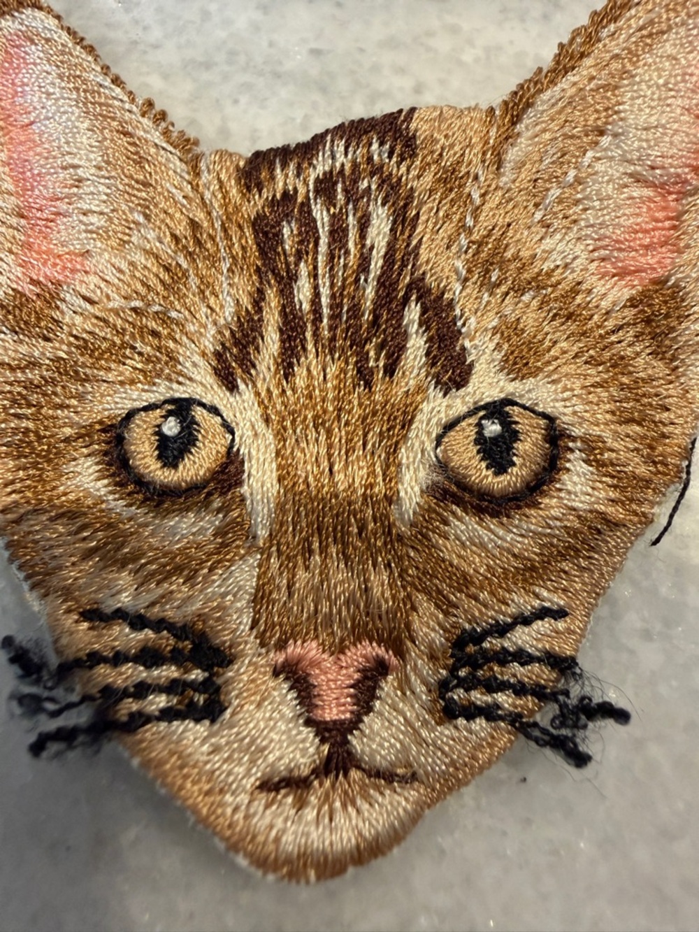 Embroidered Cat Appliqué Patch Set - Brown, Black, Gray, Cream - Picture 3 of 6
